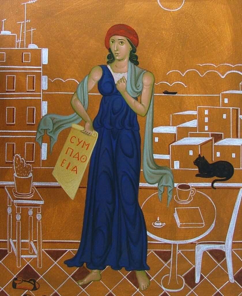 Egg tempera on paper mounted on board